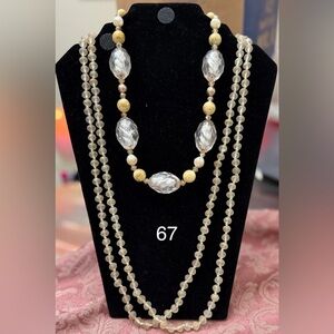 Elegant Silver and Gold Beaded Necklace